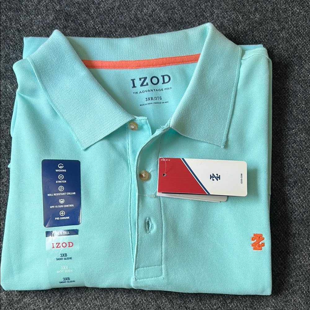 Izod Blue Polo Shirt Classic Design